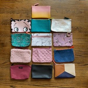 LOT of 13 IPSY cosmetic bags